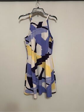 Vince Camuto Royal Blue and Pink Colorblock Dress